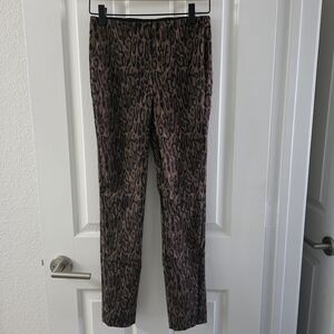 Leopard Print Straight Leg Pants